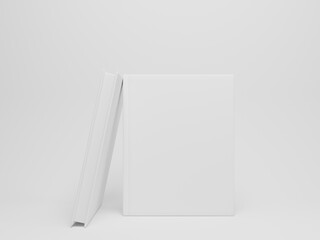 Book mockup template fully white 