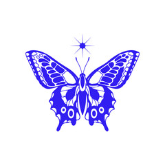 Obraz na płótnie Canvas butterfly illustration vector with concept