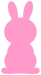 Cute pink rabbit bunny silhouette