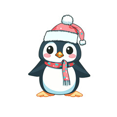 Obraz premium Cute Christmas Penguins