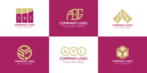 SBJ, PBJ, ZOE, ZDJ, AYL, BXR letter logo design. creative initials letter logo concept.
 - obrazy, fototapety, plakaty