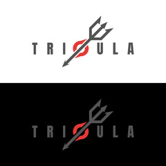 trisula logo icon design vector