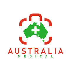 australia medical logo design vector