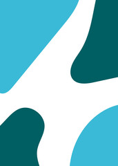 Blue Green Abstract Shape Background