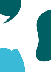 Blue Green Abstract Shape Background