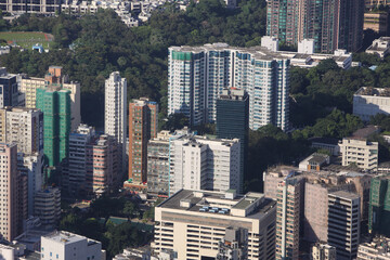 the cityscape of the Kwoloon, hong kong 2 July 2012