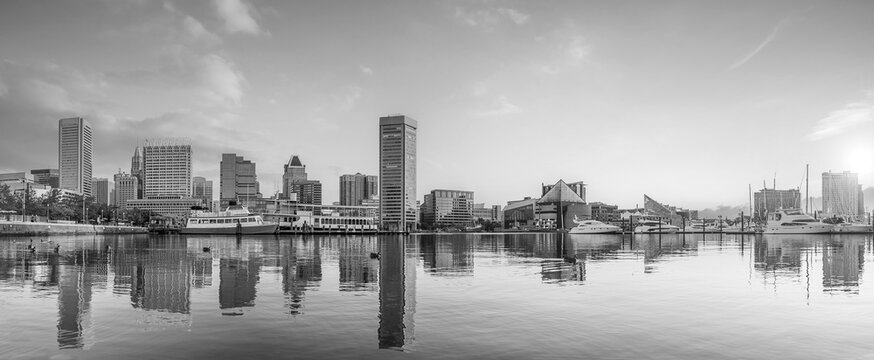 Fototapeta Downtown Baltiimore city skyline cityscape of Maryland