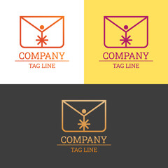 Email Logo With Star Object, Suitable For Web And Business