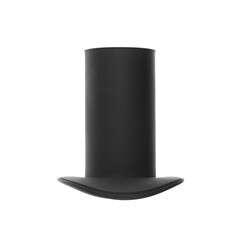 tall black hat top hat isolated on white background