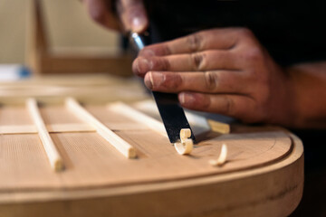 Making a Guitar Close Up