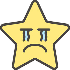 Cry star emoji icon