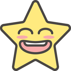 Laugh star emoji icon