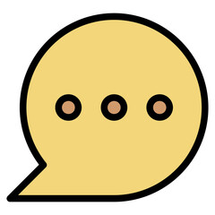 chat filled line icon