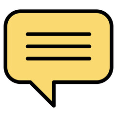 message filled line icon