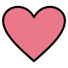heart filled line icon