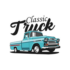 classic truck car design truck vector illustration of a truck