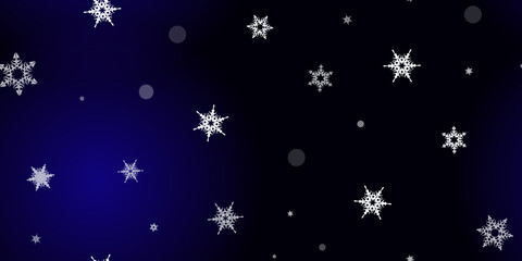 Falling Snowflakes seamless pattern flying snow