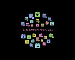 Vector calender icon set