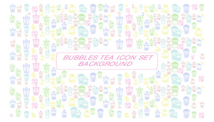 Vector bubbles tea icon set