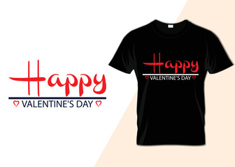 Happy Valentine's Day Typography T-shirt design