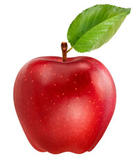 Red Apple on white background, Fresh Red apple on white background PNG File.