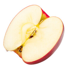 Red Apple  on white background, Fresh Red Oirase apple apple on white background PNG File.