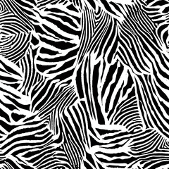 zebra skin pattern - obrazy, fototapety, plakaty