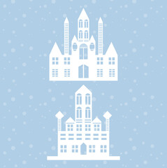 Fototapeta premium christmas house Silhouette, laser cut design