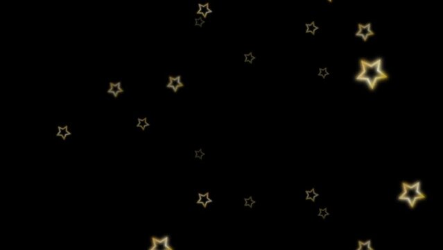 animation of colorful glowing stars on black screen