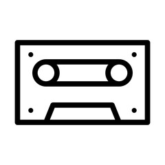 music tape line icon illustration vector graphic