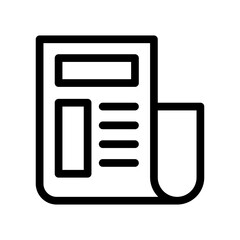 newspaper line icon illustration vector graphic