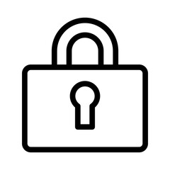 padlock line icon illustration vector graphic