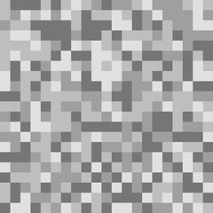 Digital camouflage in gray tones. Seamless vector pattern. Pixel grid for military themes and creative ideas