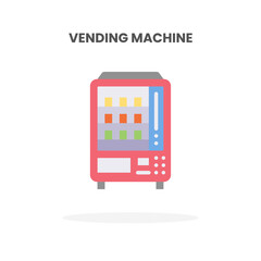 Vending Machine icon flat. Vector illustration on white background. Can used for web, app, digital product, presentation, UI and many more.