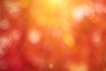 Obraz premium Abstract blurred red color for background, Blur festival lights outdoor and pink bubble focus texture decoration for celebration xmas, valentine's day.