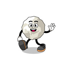 crumpled paper cartoon walking