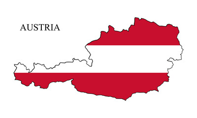 Austria map vector illustration. Global economy. Famous country. Western Europe. Europe.