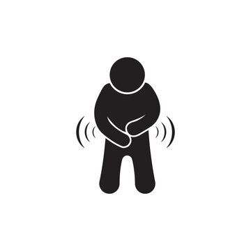 recommend clip art: stomach ache or diarrhea logo or icon simple vector illustration design