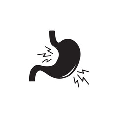 stomach ache or diarrhea logo or icon simple vector illustration design