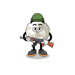 Cartoon of crumpled paper soldier