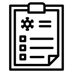medical report outline icon