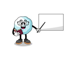 Mascot cartoon of snowball teacher