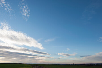 beautiful sunrise on the autumn lake