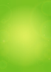 Fototapeta premium Abstract Green Background with Golden Circular Spot Lights. Vibrant Sunlight Summer and Spring Texture. Eco and Environment Page Design. Defocused Fresh Leaf Print. Bokeh Blurry Template.