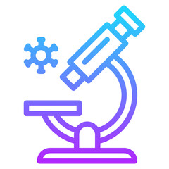 microscope gradient line icon