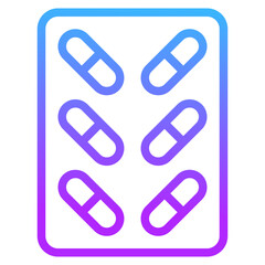 pills gradient line icon