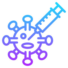 vaccine gradient line icon