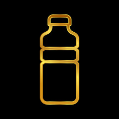 gold water bottle vector icon