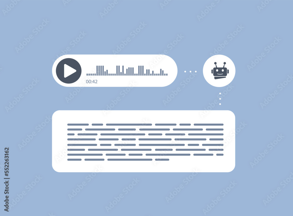 Poster recognition of speech, convert online voice messages into text using neural networks or ai online bo