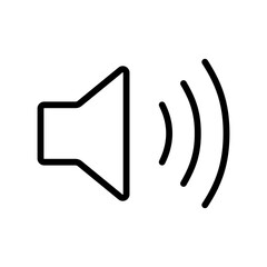 volume high vector icon isolated on white background